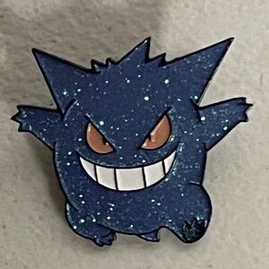 Pokemon Gengar Glitter Enamel Pin Hats Shiny Purple Hat Pins Streetwear